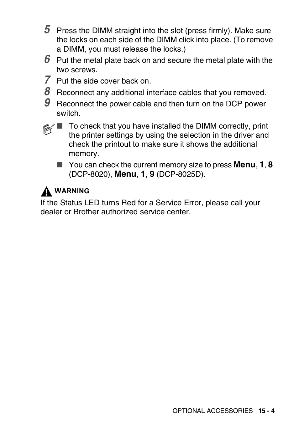 Brother DCP-8025D User Manual | Page 264 / 284