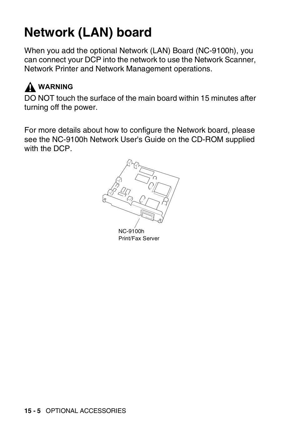 Network (lan) board, Network (lan) board -5 | Brother DCP-8025D User Manual | Page 265 / 284