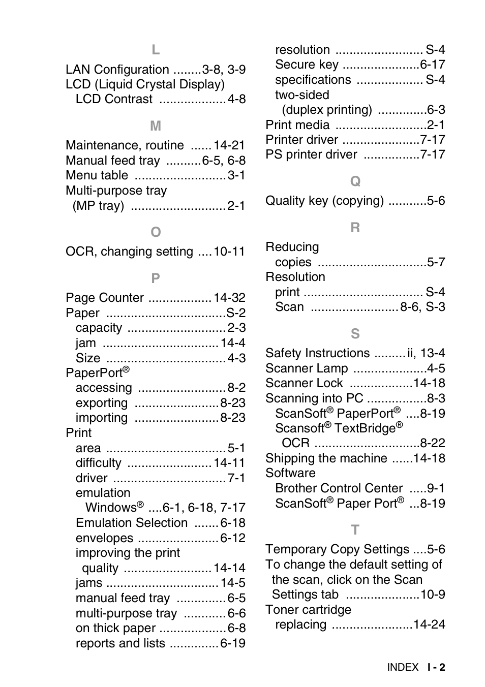 Brother DCP-8025D User Manual | Page 282 / 284