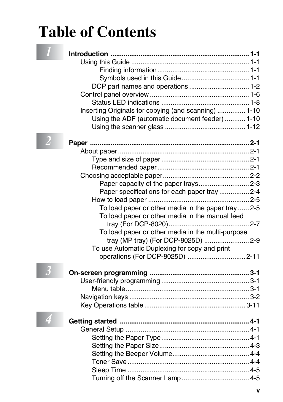 Brother DCP-8025D User Manual | Page 6 / 284