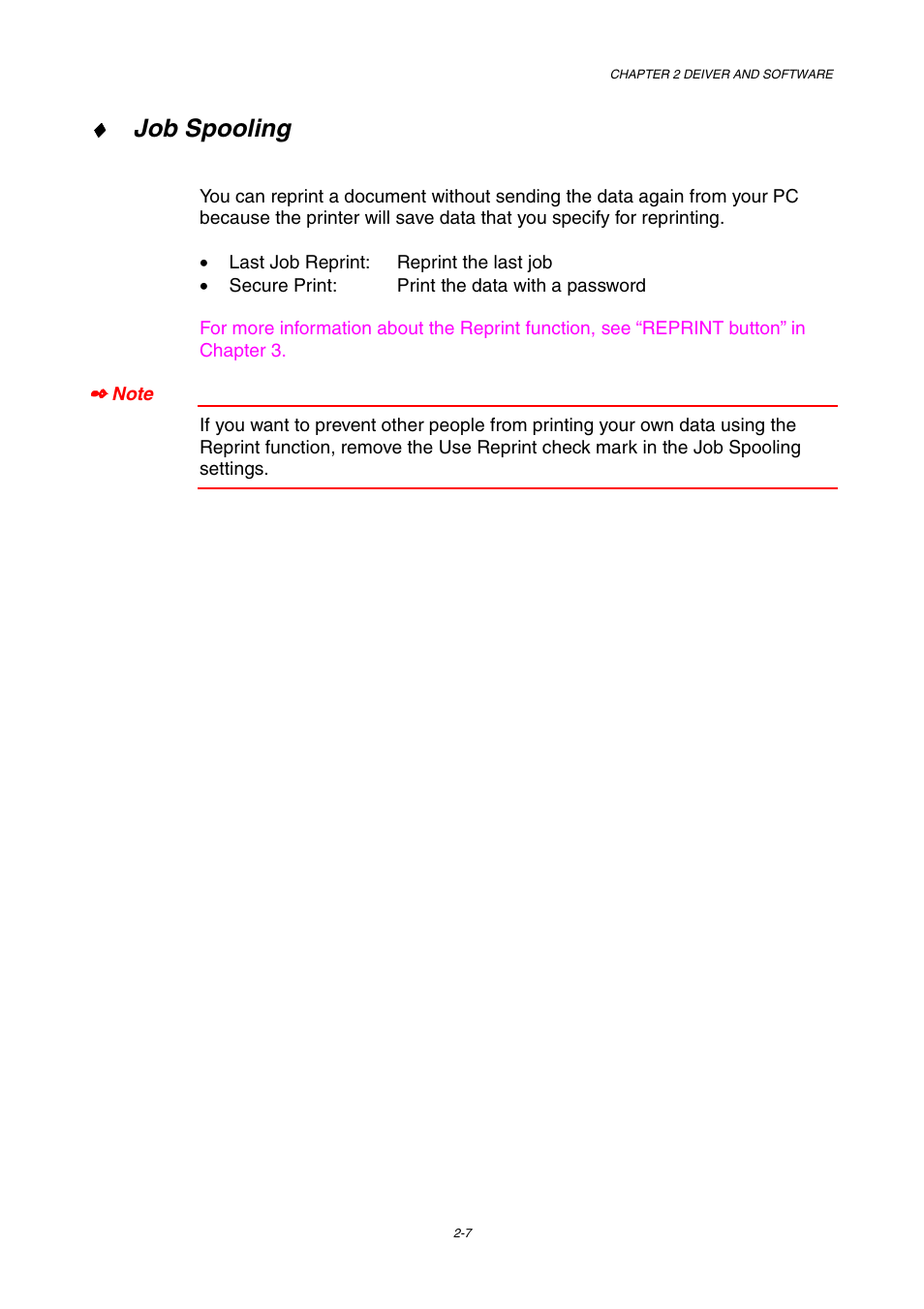 Job spooling | Brother HL-1800 series User Manual | Page 53 / 204