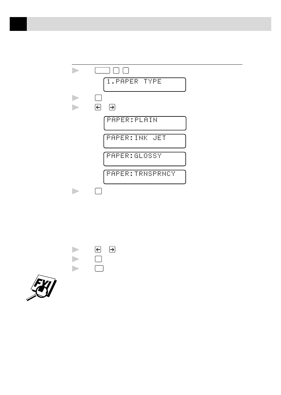 Select paper type | Brother MFC7150C User Manual | Page 127 / 275