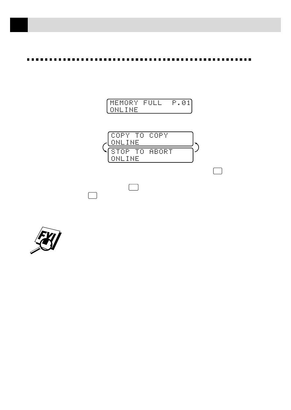 Memory full message | Brother MFC7150C User Manual | Page 131 / 275
