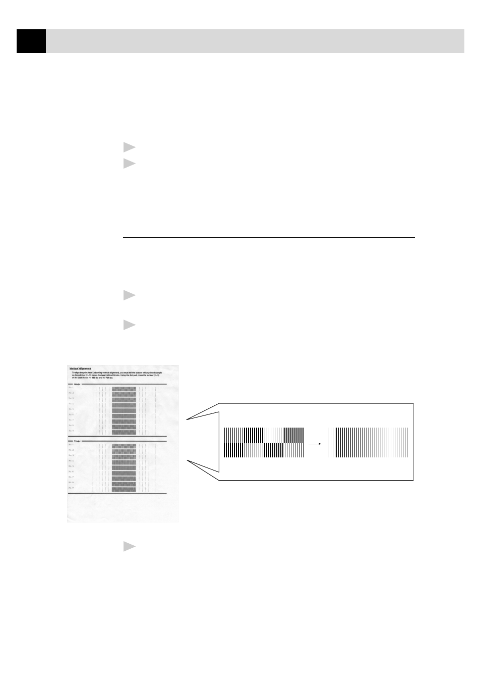 Cleaning, The printer adjustment tab, Vertical alignment | Brother MFC7150C User Manual | Page 175 / 275