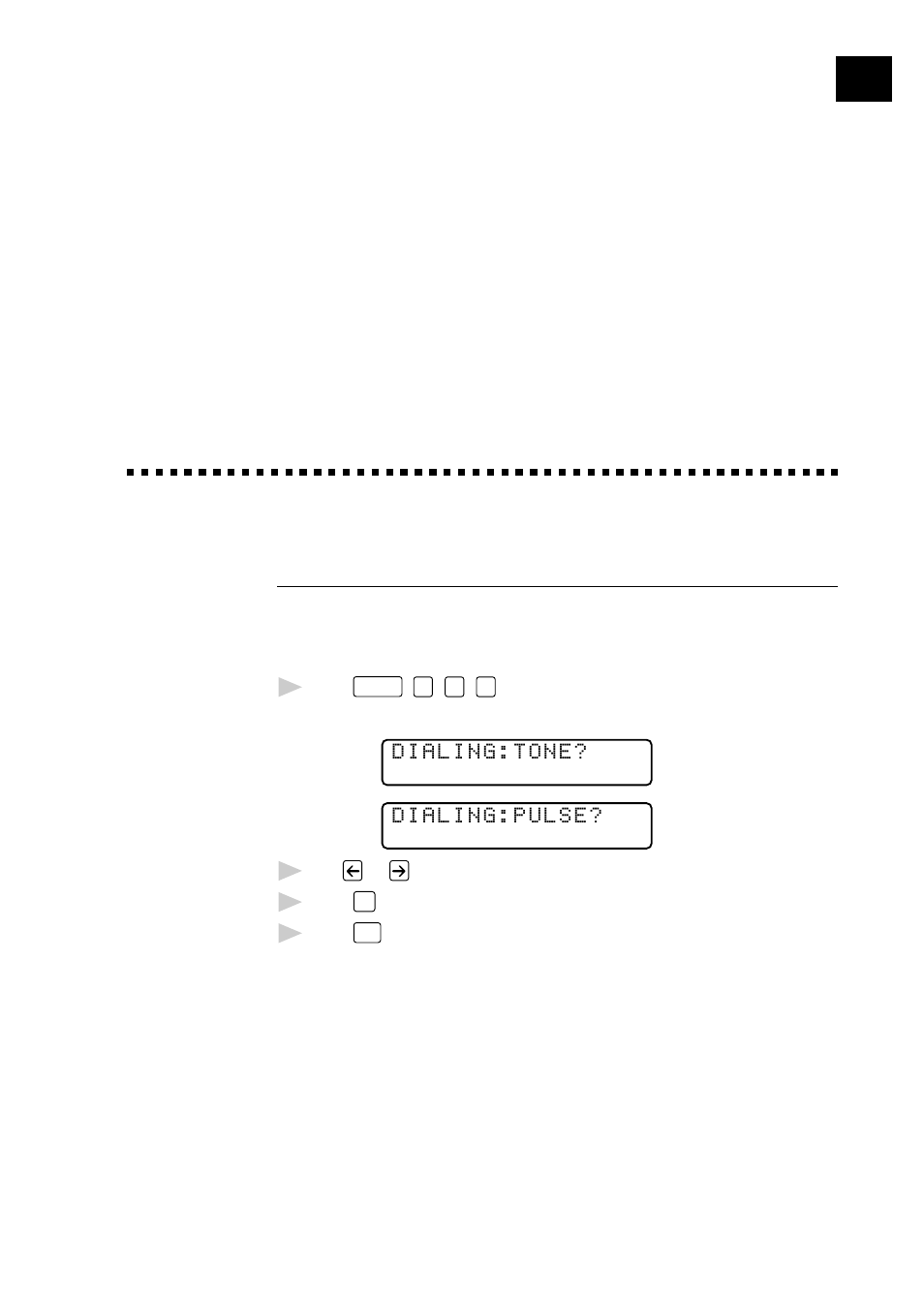 Initial setup, Getting started, Setting dialing mode (tone/pulse) | Initial, Setup | Brother MFC7150C User Manual | Page 50 / 275