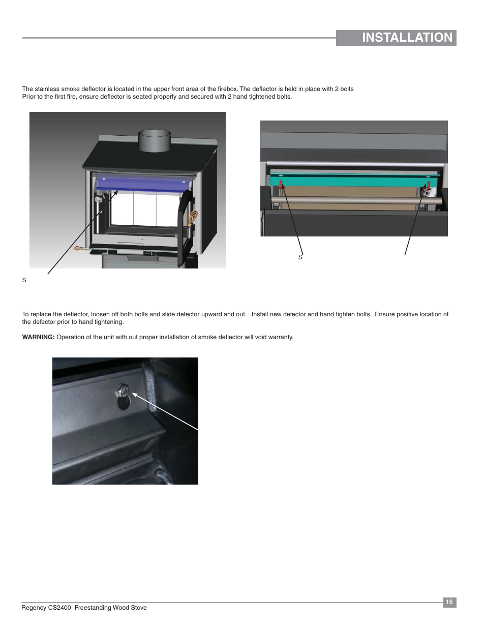 Installation | Regency Alterra CS2400 Medium Wood Stove User Manual | Page 15 / 32
