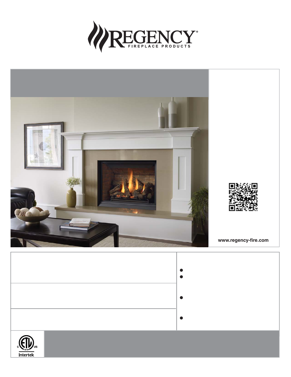 Regency Bellavista B36XTCE Medium Gas Fireplace User Manual | 72 pages