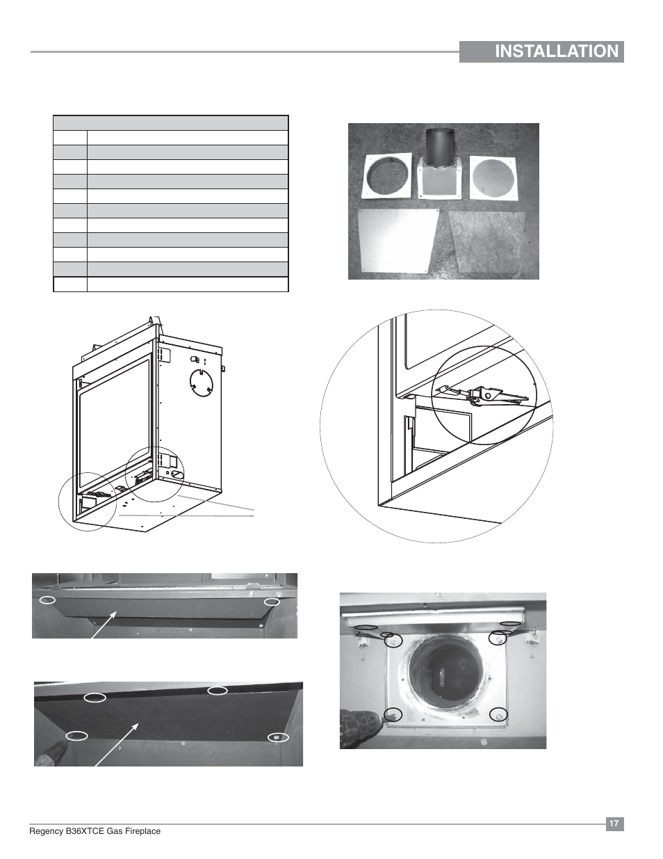 Installation, Conversion to top vent | Regency Bellavista B36XTCE Medium Gas Fireplace User Manual | Page 17 / 72