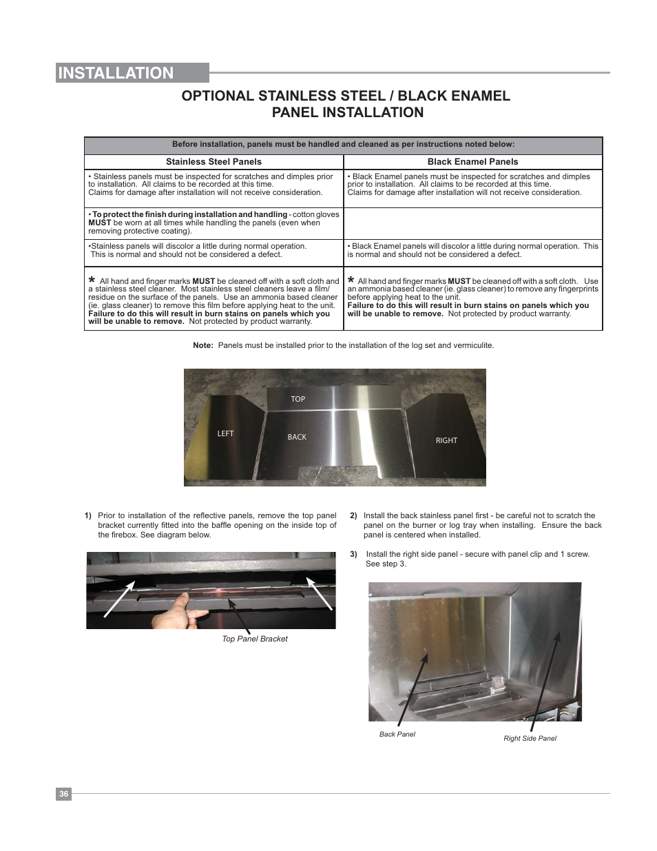 Installation | Regency Bellavista B41XTE Large Gas Fireplace User Manual | Page 36 / 64