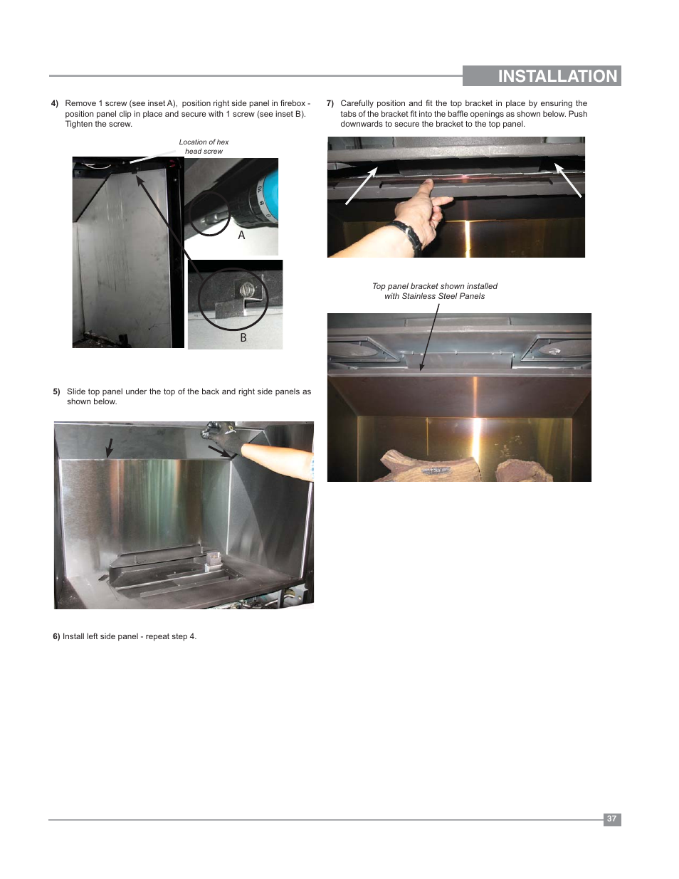 Installation | Regency Bellavista B41XTE Large Gas Fireplace User Manual | Page 37 / 64