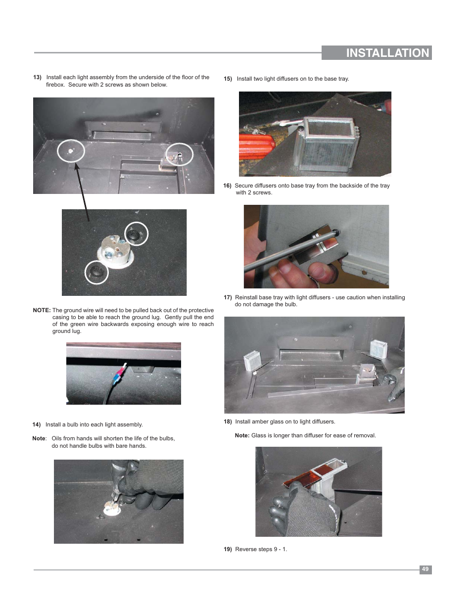 Installation | Regency Bellavista B41XTE Large Gas Fireplace User Manual | Page 49 / 64