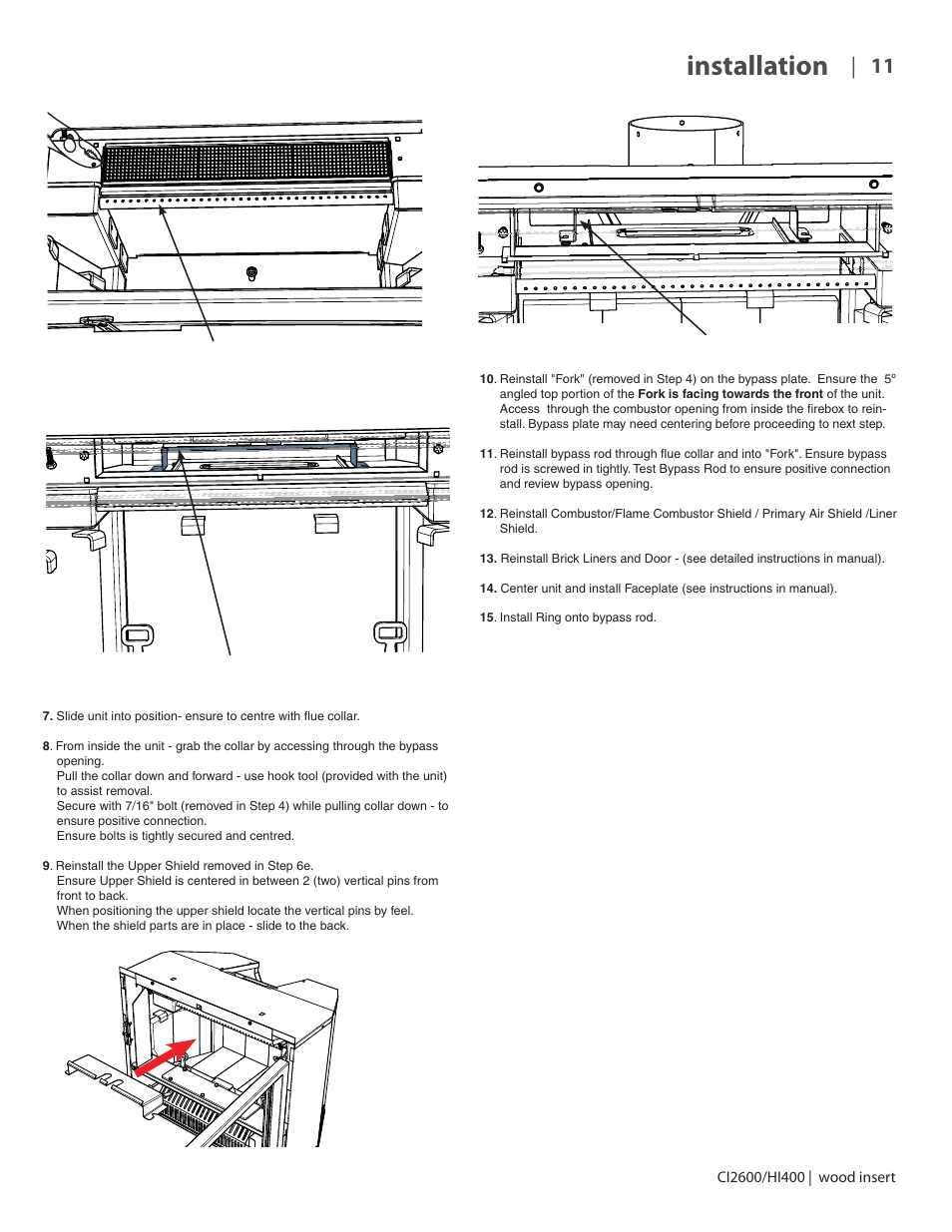 Installation | Regency CI2600 Large Wood Insert User Manual | Page 11 / 40