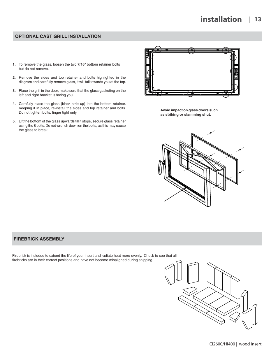 Installation | Regency CI2600 Large Wood Insert User Manual | Page 13 / 40