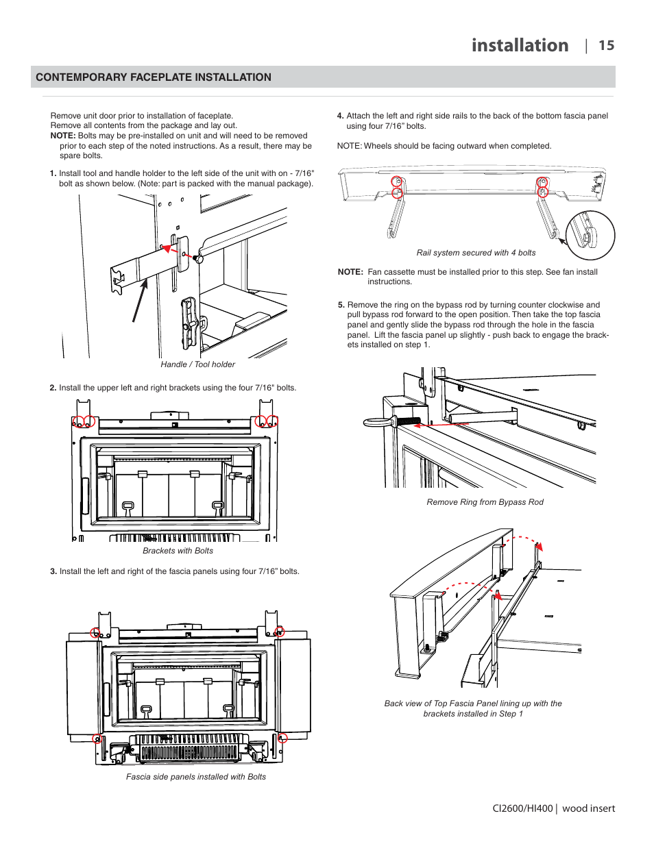 Installation | Regency CI2600 Large Wood Insert User Manual | Page 15 / 40