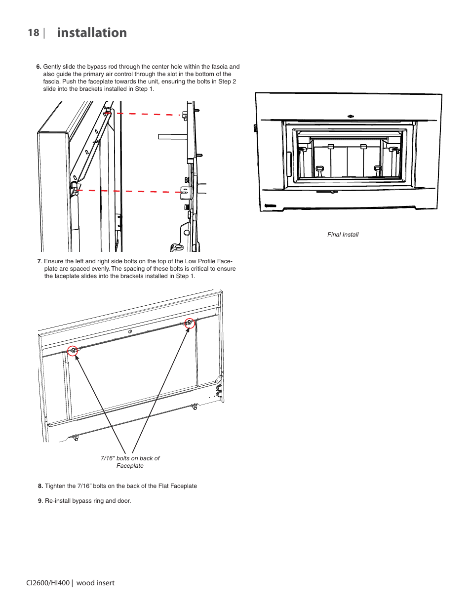 Installation | Regency CI2600 Large Wood Insert User Manual | Page 18 / 40