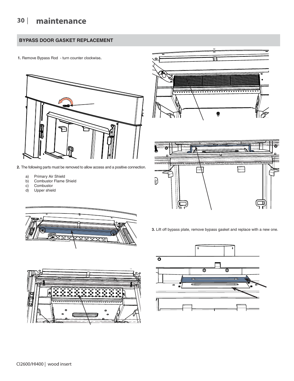 Maintenance | Regency CI2600 Large Wood Insert User Manual | Page 30 / 40