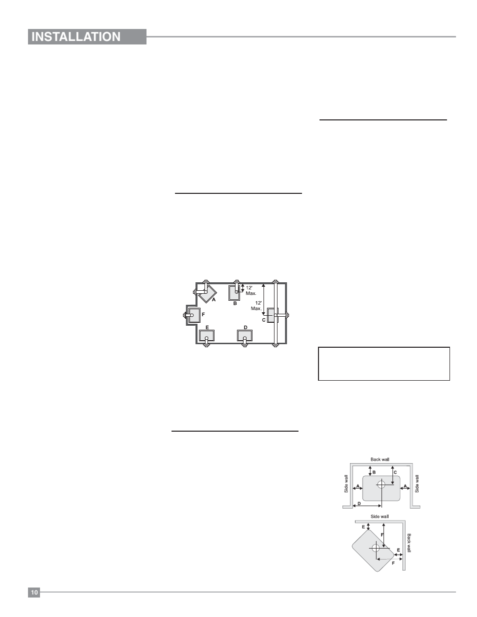 Installation, Combustion and ventilation air, Clearances to combustibles | Installation checklist, Locating your gas stove, Manufactured mobile home additional requirements | Regency Classic C34 Small Gas Stove User Manual | Page 10 / 44