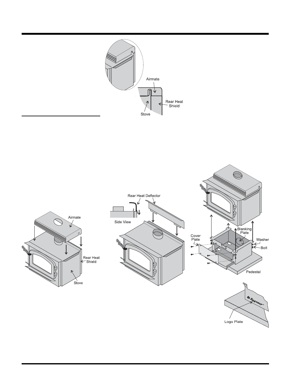 Installation, Stove assembly prior to installation | Regency Classic F1100 Small Wood Stove User Manual | Page 10 / 28