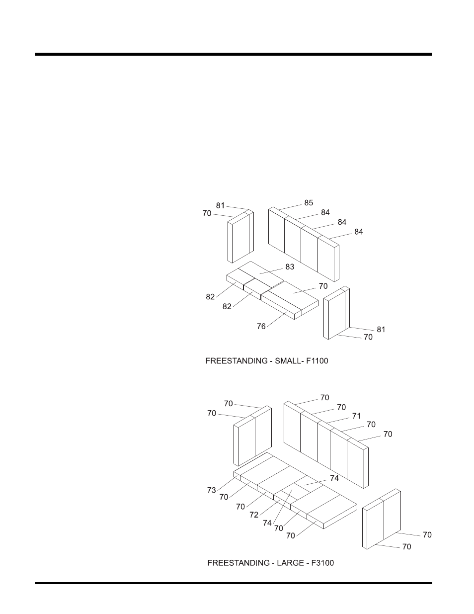 Parts list, Firebrick | Regency Classic F1100 Small Wood Stove User Manual | Page 24 / 28