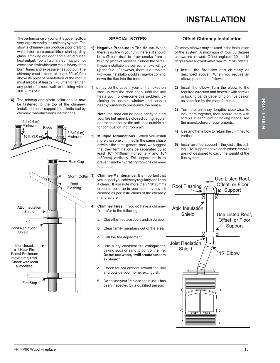 Installation | Regency Excalibur EX90 Large Wood Fireplace (Canadian Edition) User Manual | Page 15 / 40