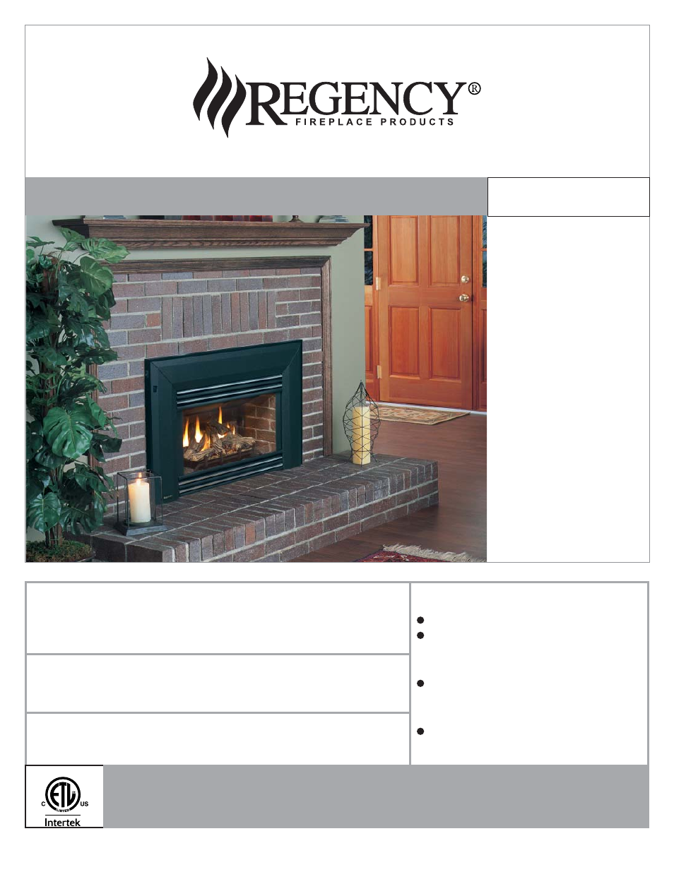 Regency Excalibur EX-U31 Medium Gas Insert User Manual | 36 pages