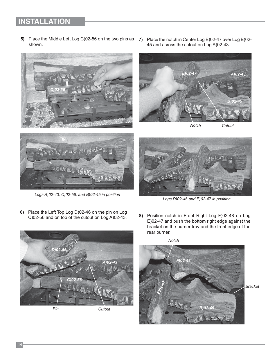 Installation | Regency Excalibur EX-U31 Medium Gas Insert User Manual | Page 14 / 36