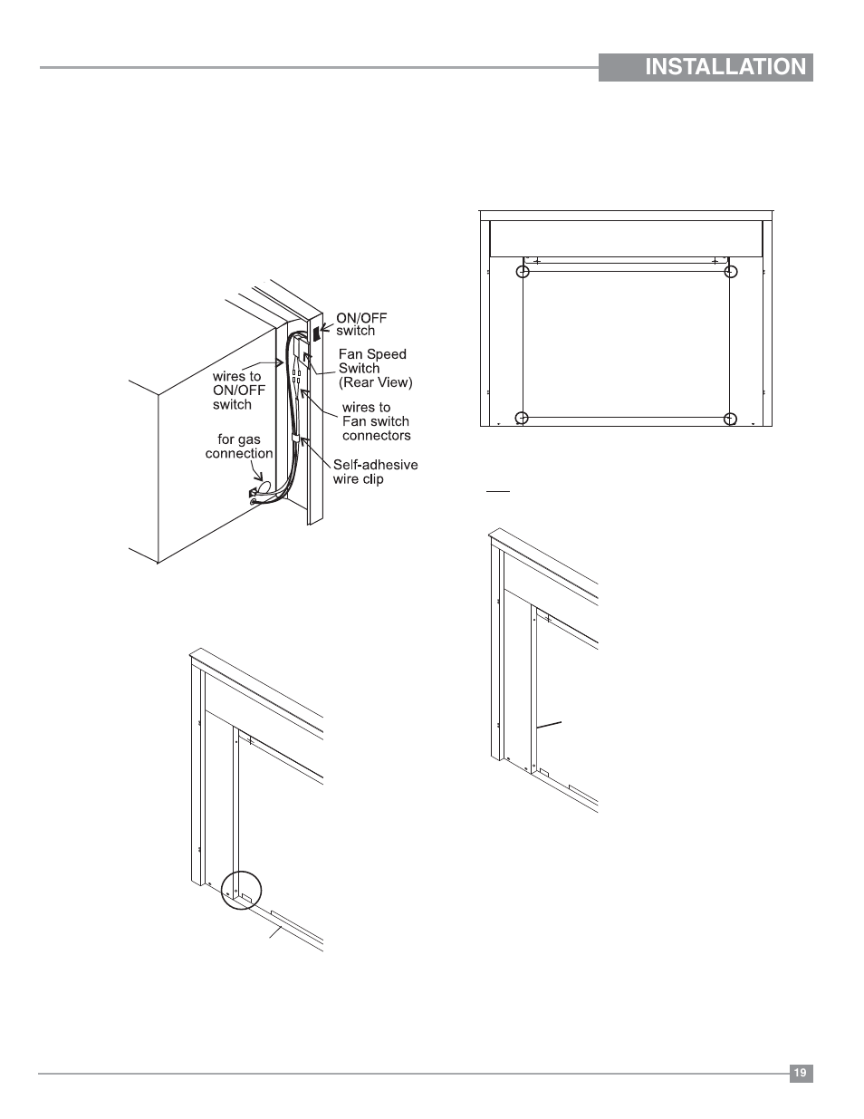 Installation, Full screen front | Regency Excalibur EX-U31 Medium Gas Insert User Manual | Page 19 / 36