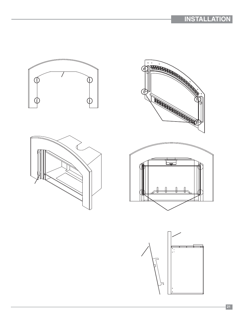 Installation | Regency Excalibur EX-U31 Medium Gas Insert User Manual | Page 21 / 36