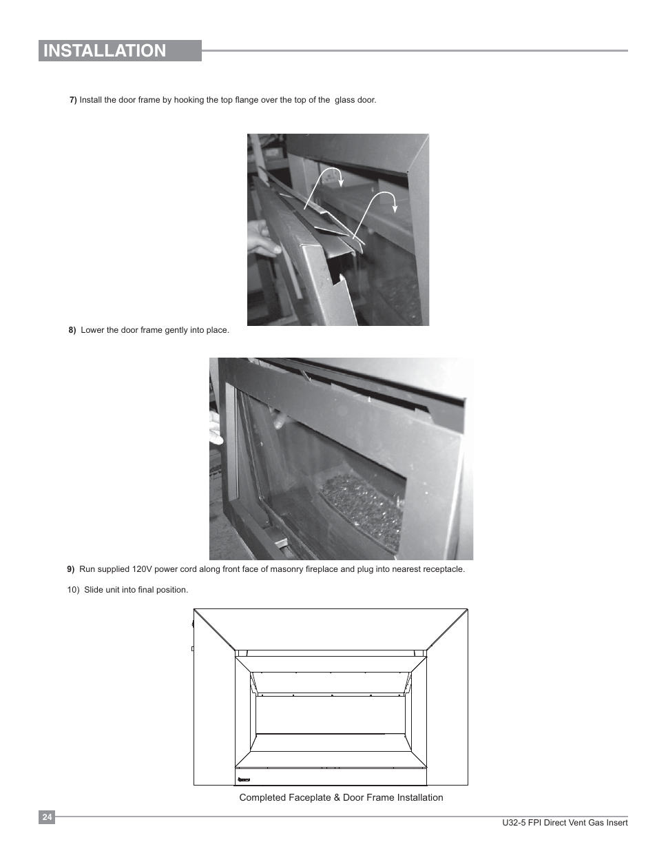 Installation | Regency Energy U32 Medium Gas Insert User Manual | Page 24 / 44