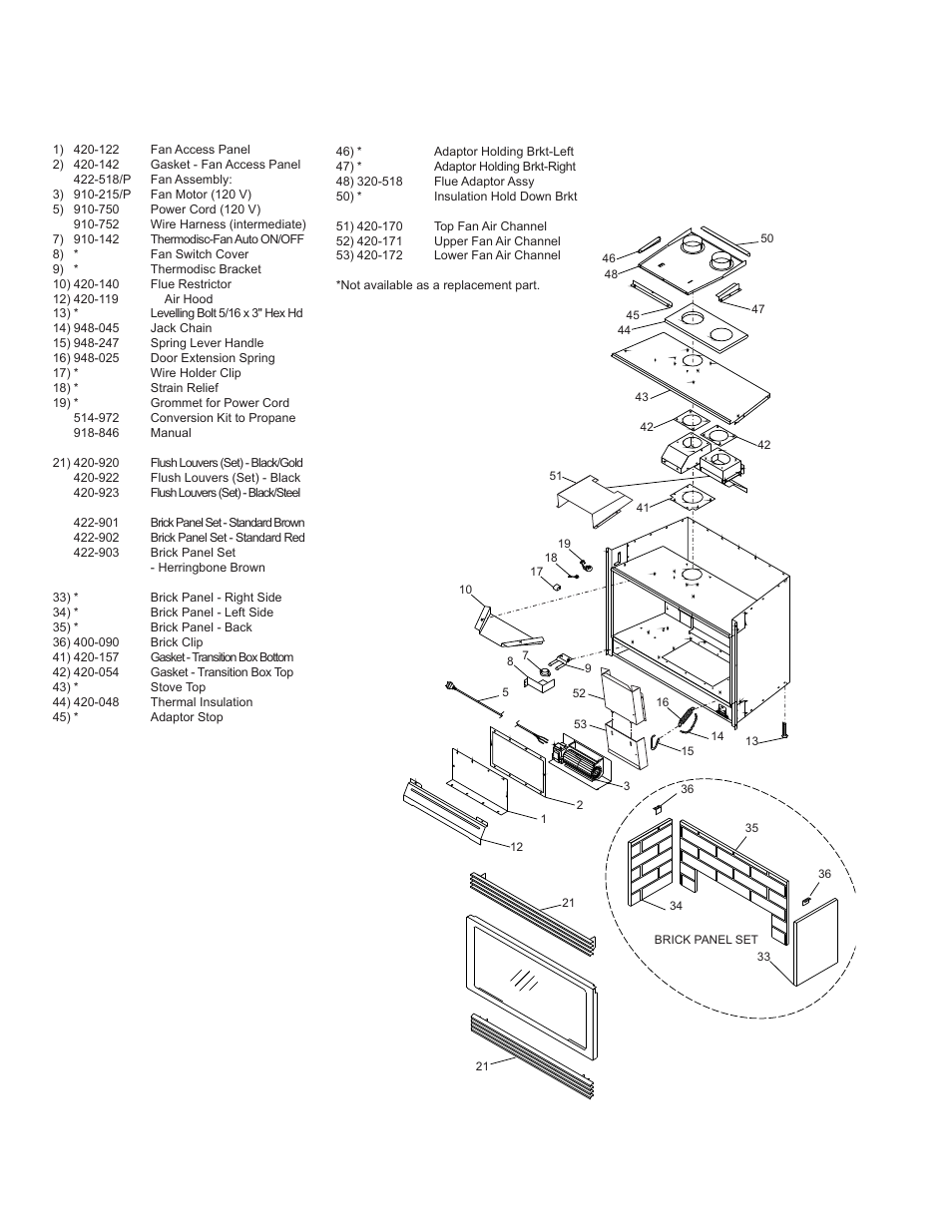 Main assembly | Regency Energy U32 Medium Gas Insert User Manual | Page 37 / 44