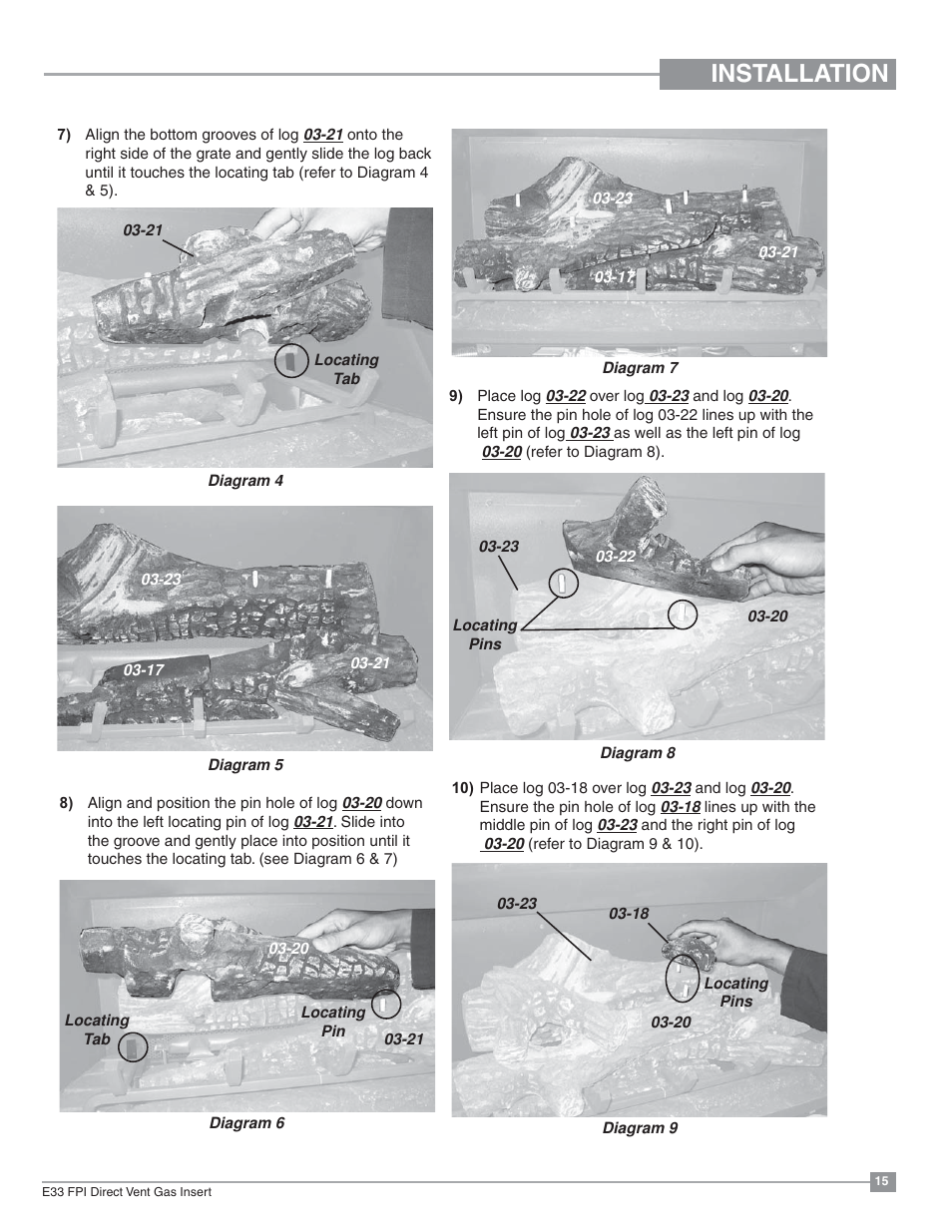 Installation | Regency Excalibur EX-E33 Large Gas Insert User Manual | Page 15 / 44