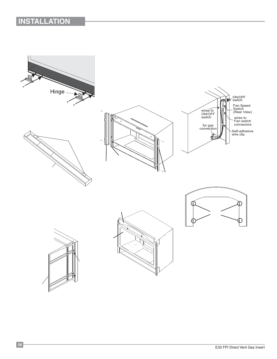 Installation, Excalibur, Surround | Regency Excalibur EX-E33 Large Gas Insert User Manual | Page 26 / 44