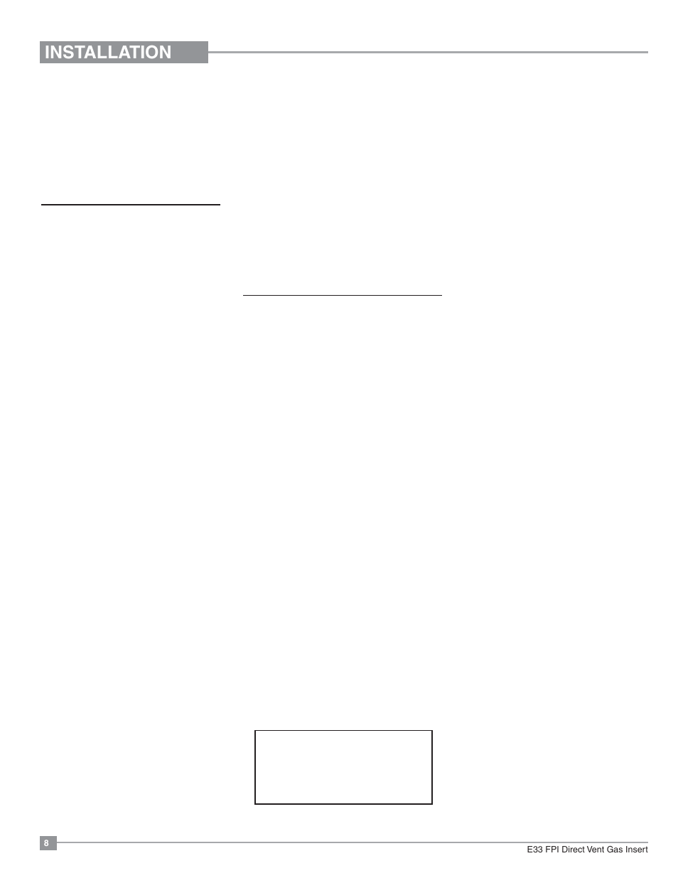 Installation, Gas pressure testing, Specifications | Installation checklist | Regency Excalibur EX-E33 Large Gas Insert User Manual | Page 8 / 44