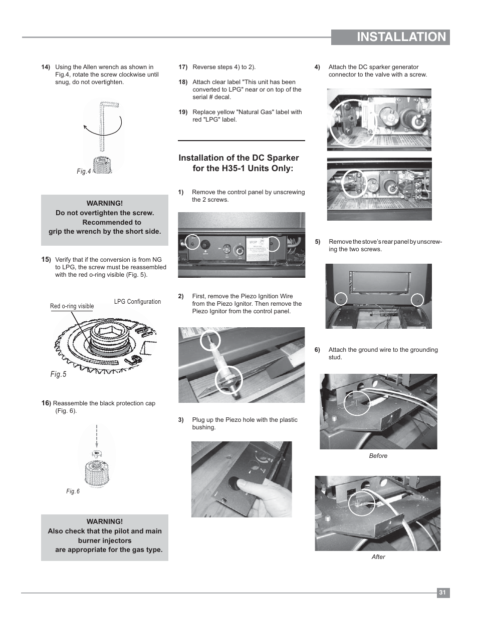 Installation | Regency Excalibur P90 Medium Gas Fireplace User Manual | Page 31 / 56