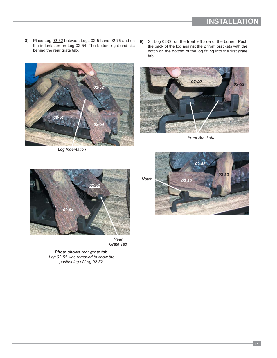 Installation | Regency Excalibur P90 Medium Gas Fireplace User Manual | Page 37 / 56