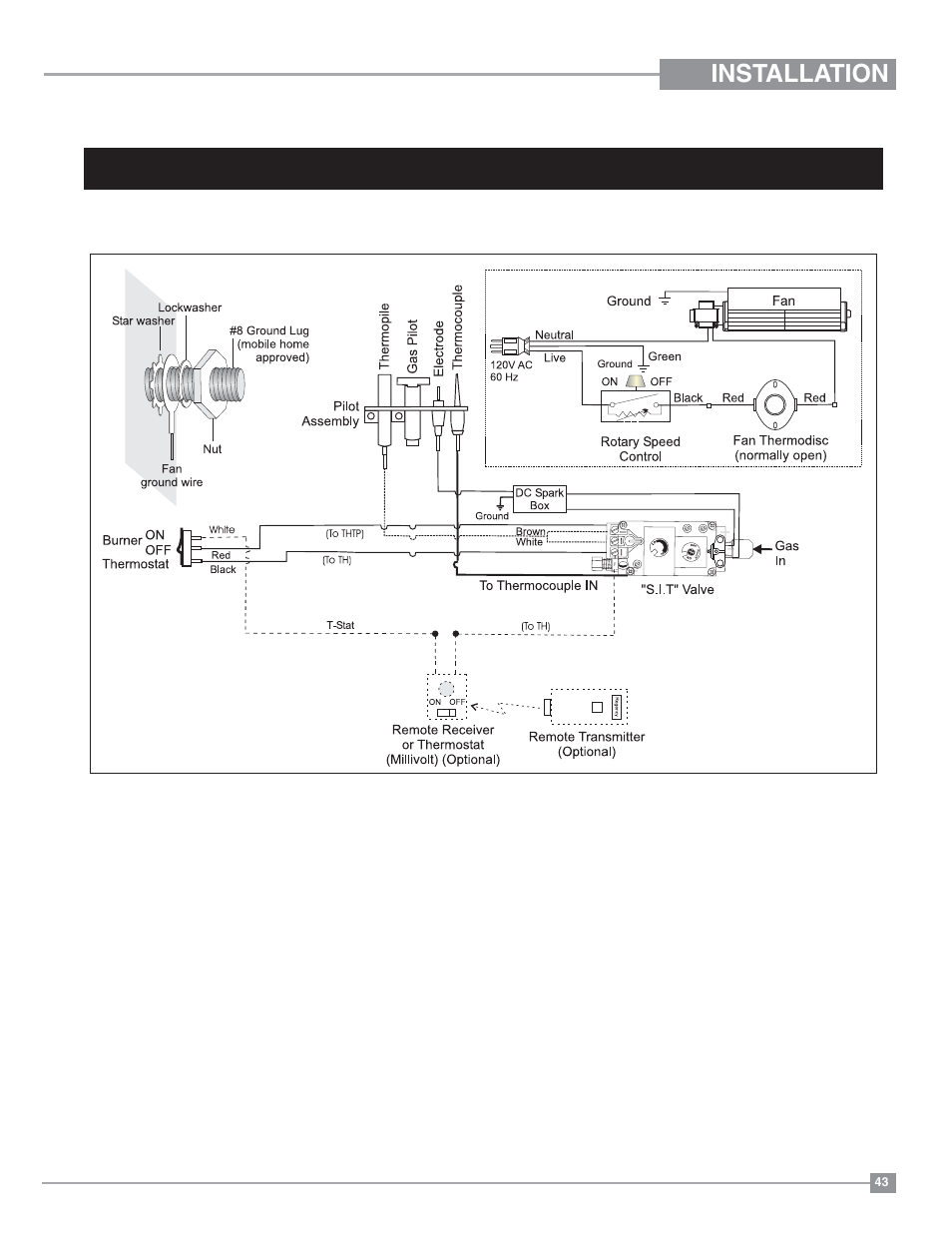 Installation, Propane | Regency Excalibur P90 Medium Gas Fireplace User Manual | Page 43 / 56