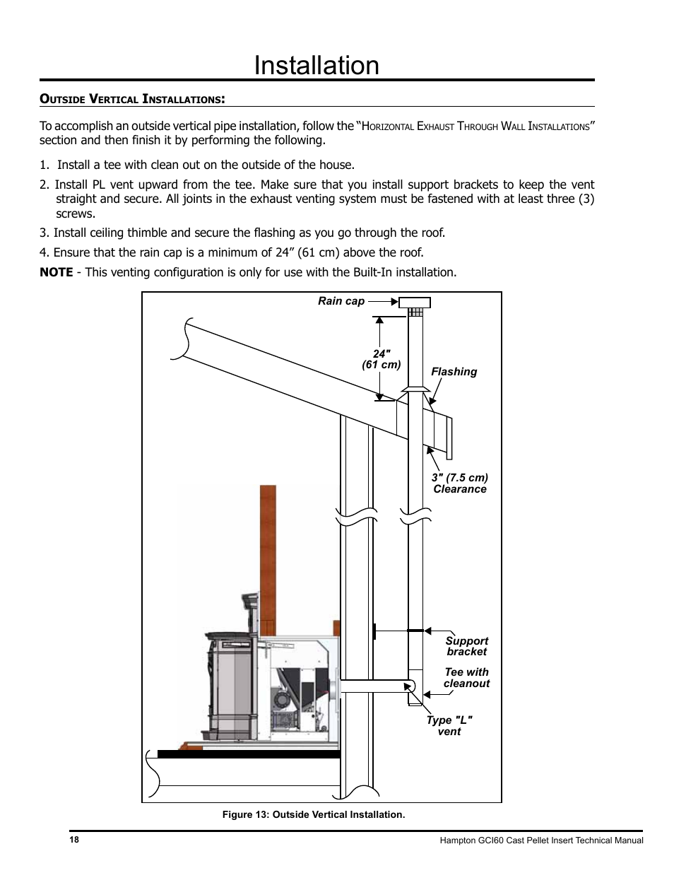 Installation | Regency Hampton GCI60 Large Pellet Insert TECHNICAL MANUAL User Manual | Page 18 / 34