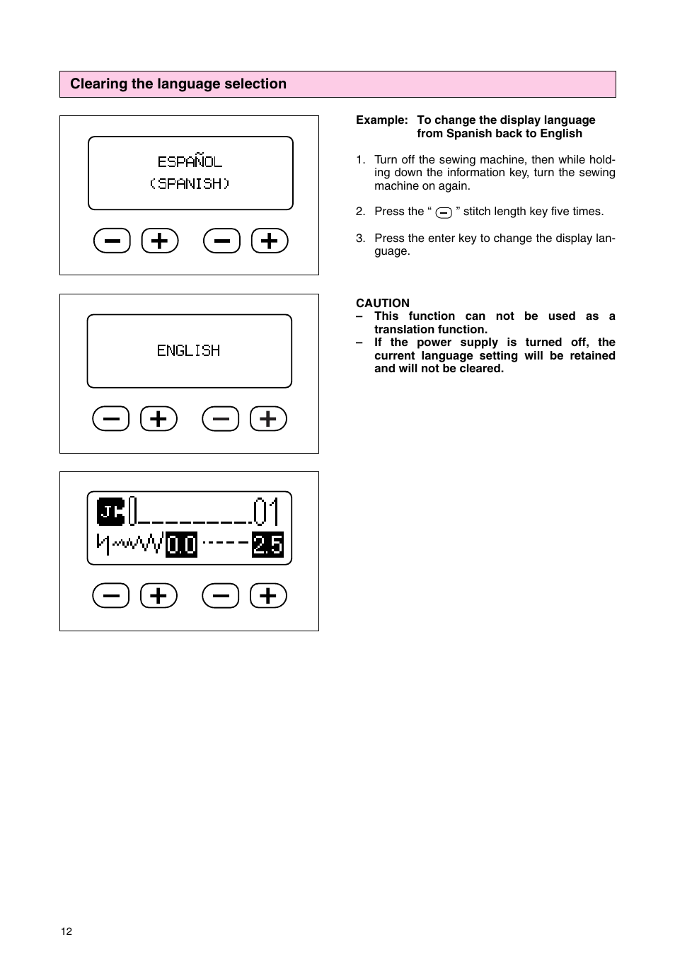 Clearing the language selection | Brother PC 3000 User Manual | Page 15 / 104