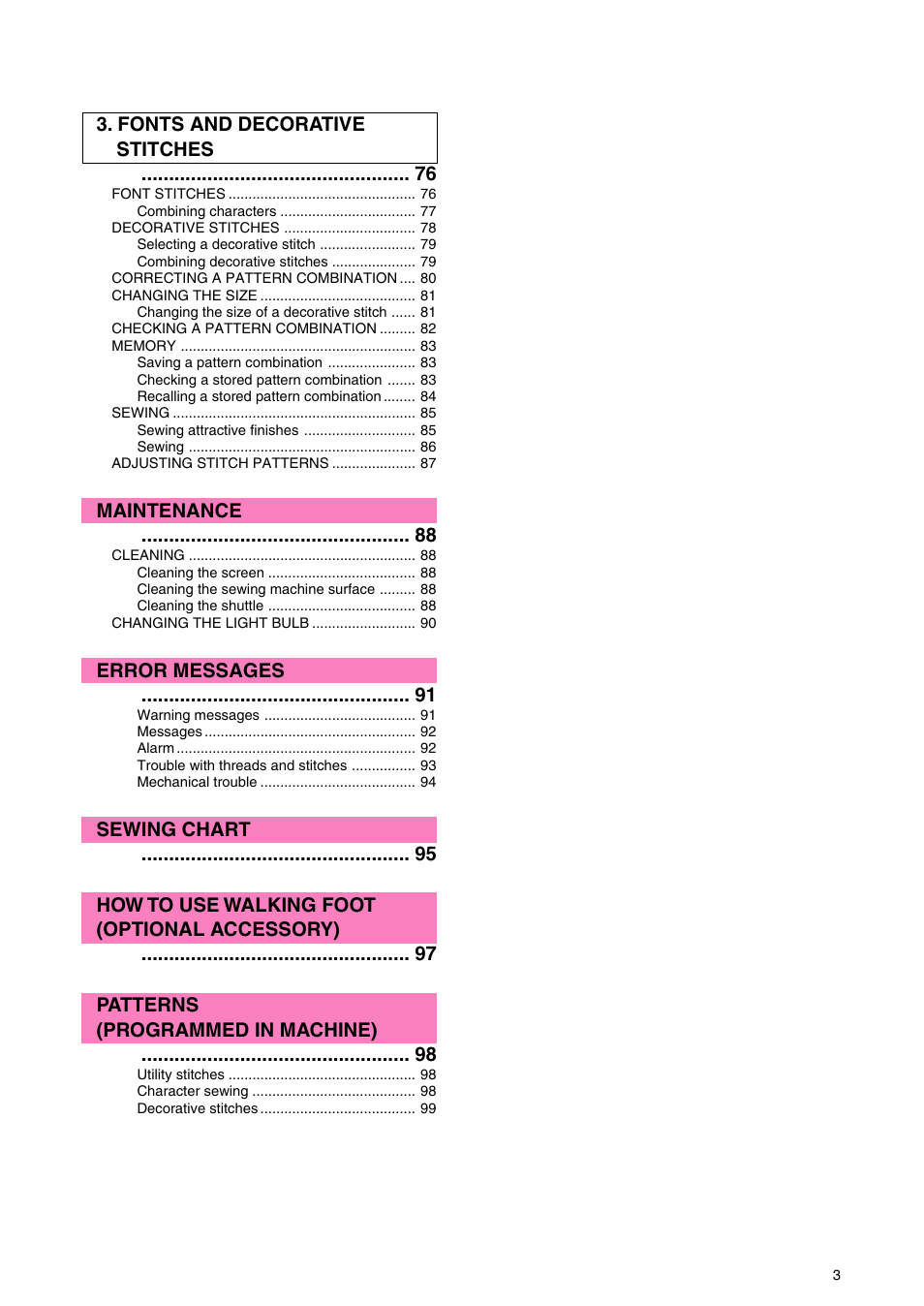 Brother PC 3000 User Manual | Page 6 / 104