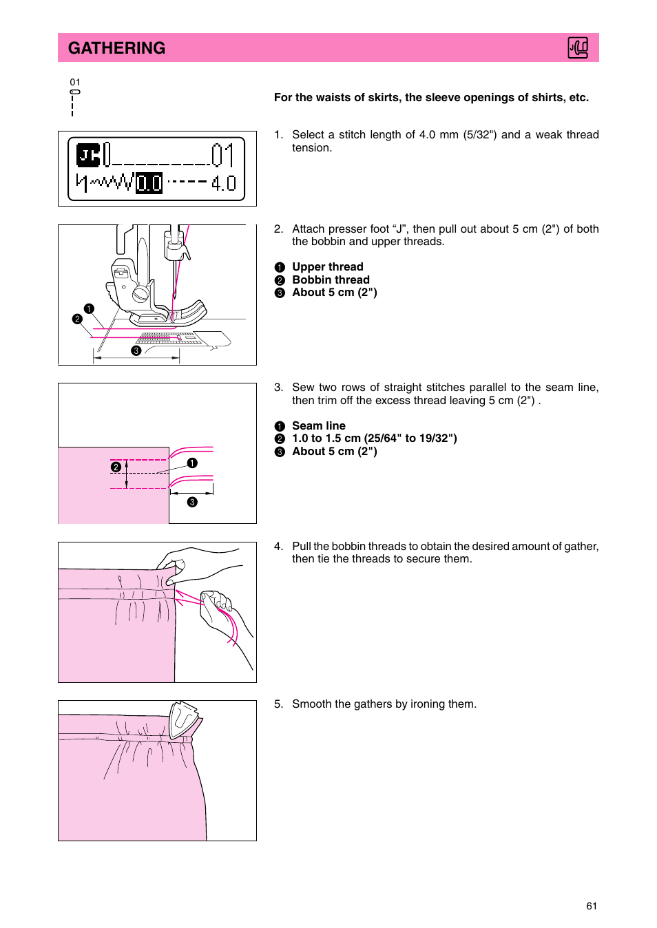 Gathering | Brother PC 3000 User Manual | Page 64 / 104
