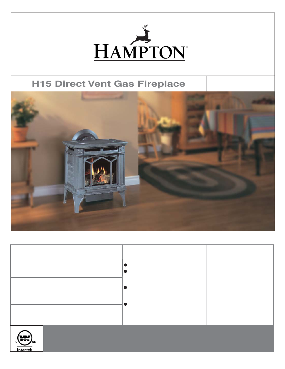 Regency Hampton H15 Small Gas Stove User Manual | 48 pages