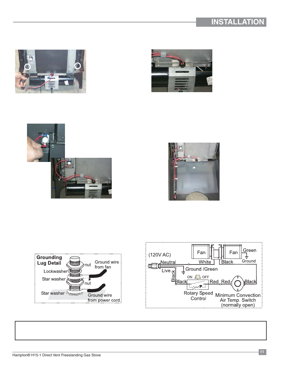 Installation | Regency Hampton H15 Small Gas Stove User Manual | Page 11 / 48