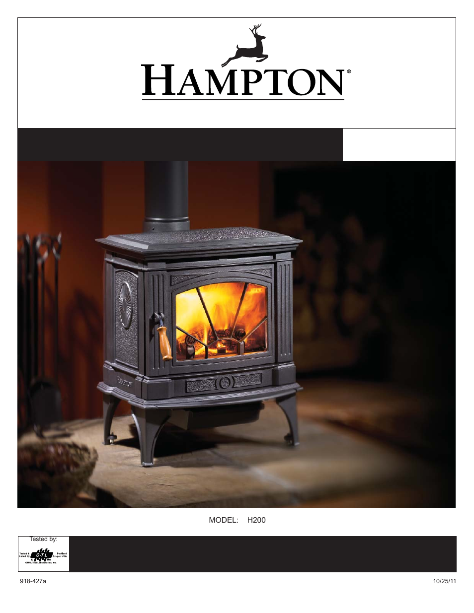 Regency Hampton H200 Medium Wood Stove User Manual | 36 pages