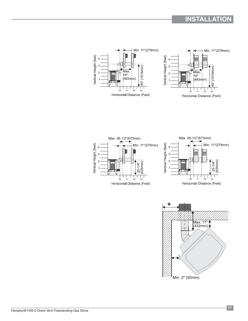 Installation | Regency Hampton H35 Large Gas Stove User Manual | Page 17 / 48