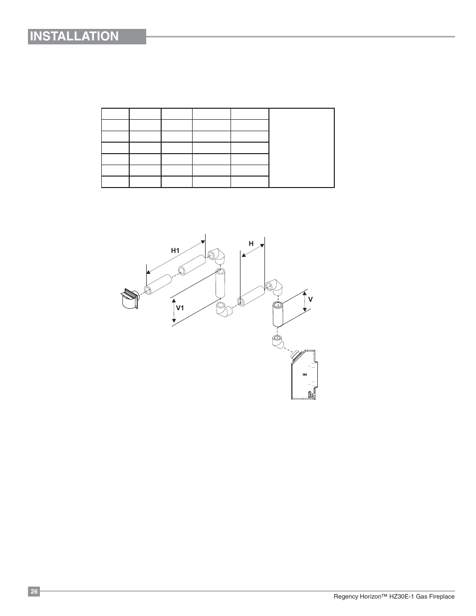 Installation | Regency Horizon HZ30E Small Gas Fireplace User Manual | Page 26 / 64