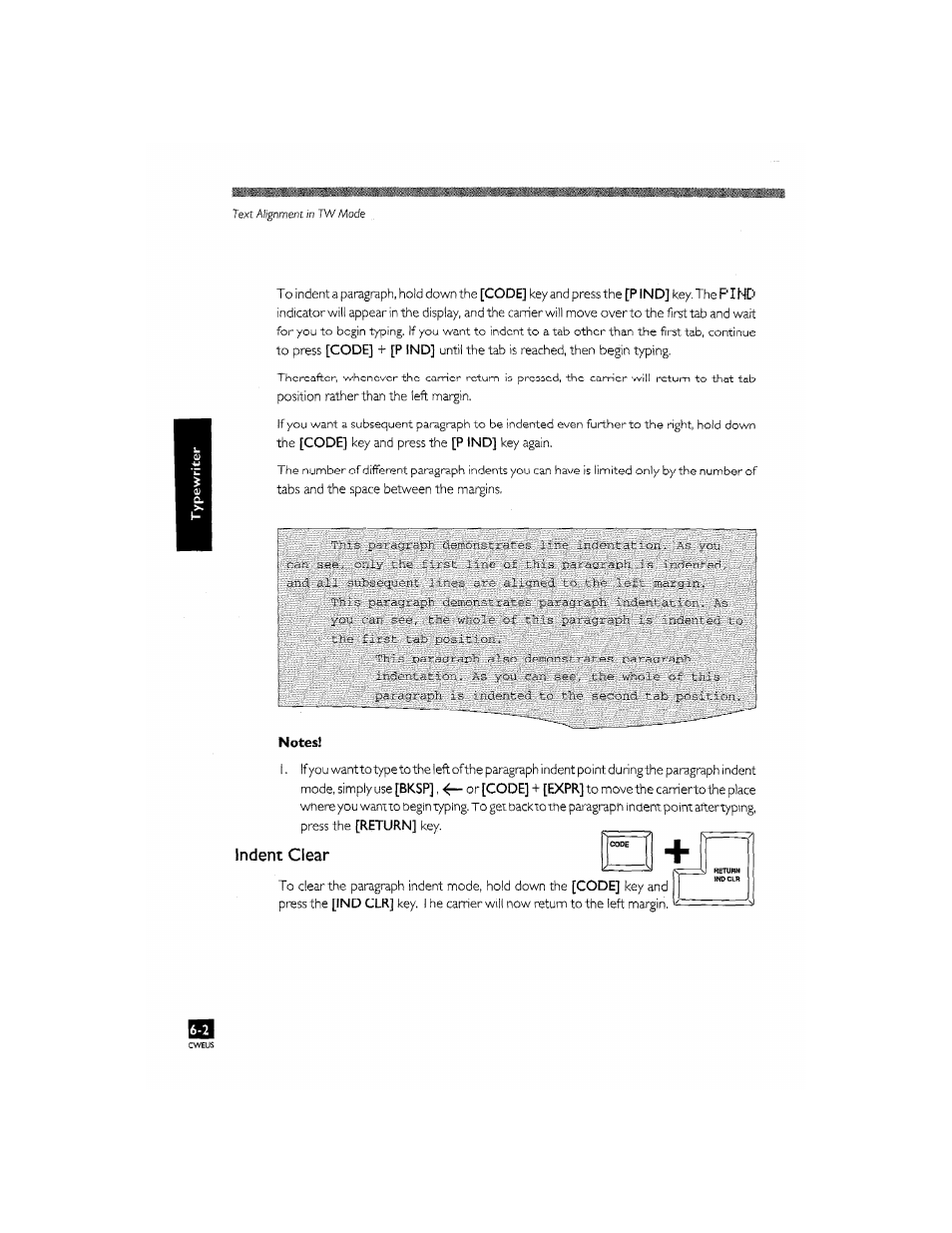 Indent clear | Brother CM-2000 User Manual | Page 66 / 201