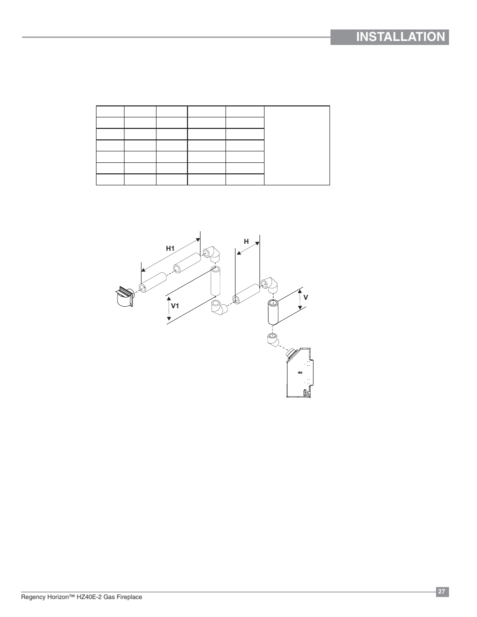 Installation | Regency Horizon HZ40E Medium Gas Fireplace User Manual | Page 27 / 68