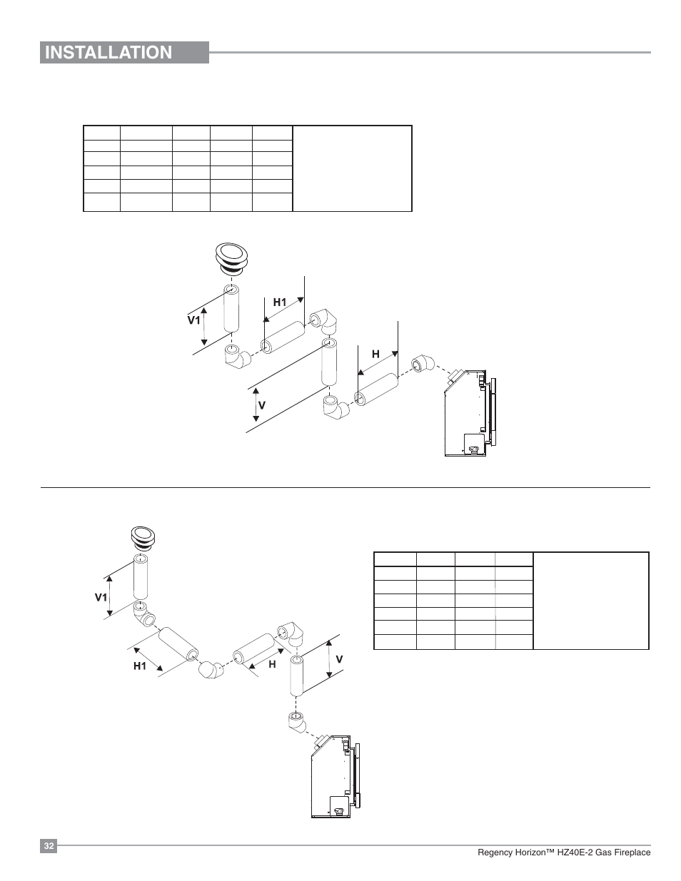 Installation | Regency Horizon HZ40E Medium Gas Fireplace User Manual | Page 32 / 68