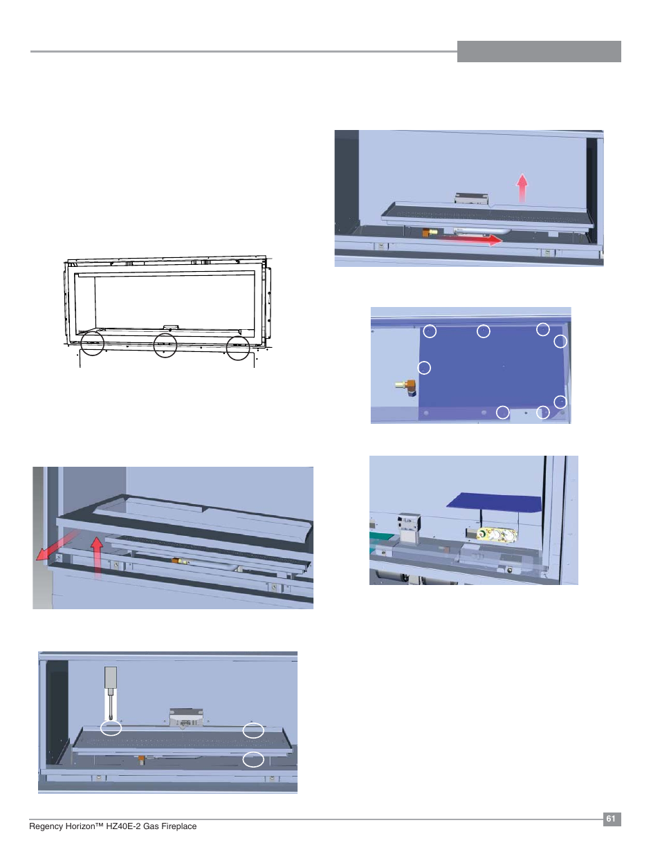 Maintenance, Valve assembly replacement | Regency Horizon HZ40E Medium Gas Fireplace User Manual | Page 61 / 68