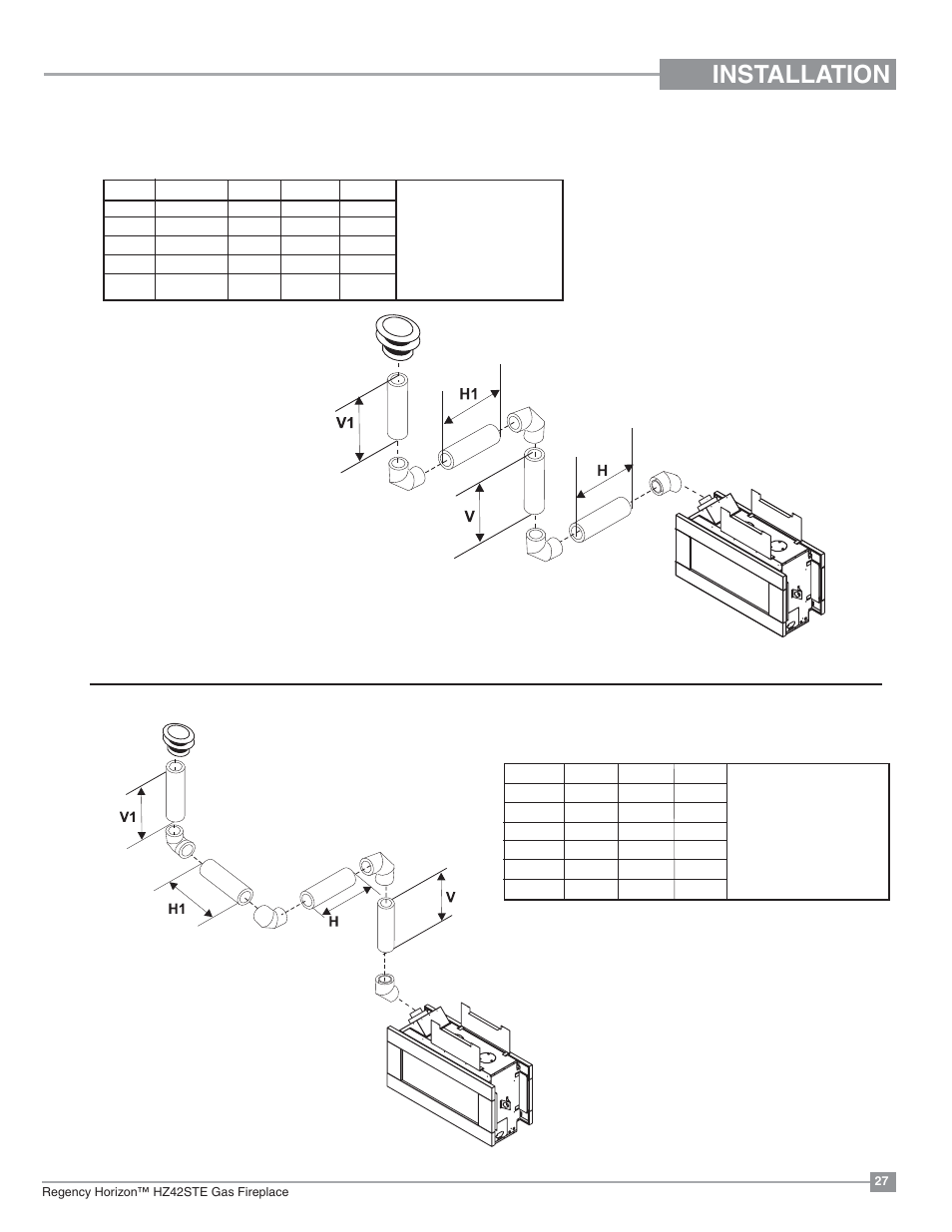 Installation | Regency Horizon HZ42STE Medium Gas Fireplace User Manual | Page 27 / 60